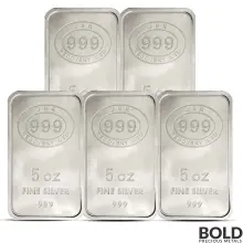 JBR 999　シルバー 5 oz .999 Silver Bar, JBR